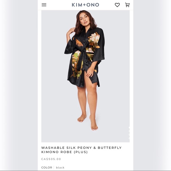 Silk Kimono Robe Plus Size - Picture 3 of 16